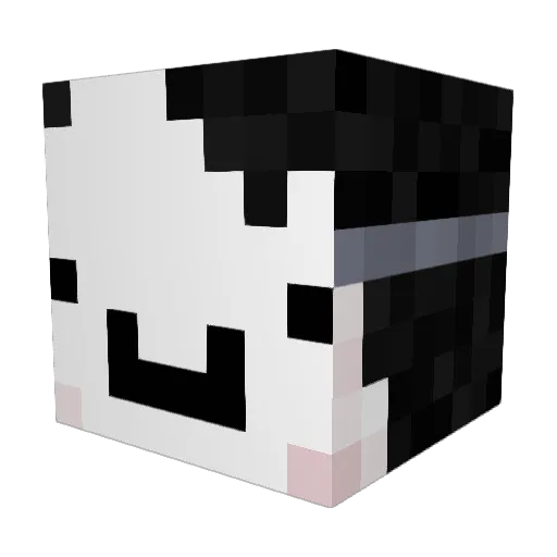 Dearoll Minecraft avatar head, 3D render