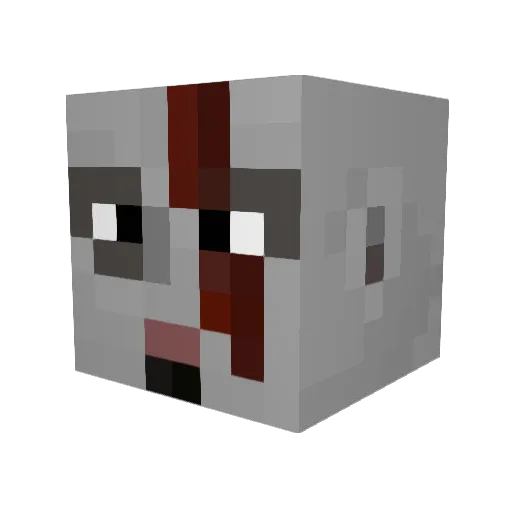 Death02190 Minecraft avatar head, 3D render
