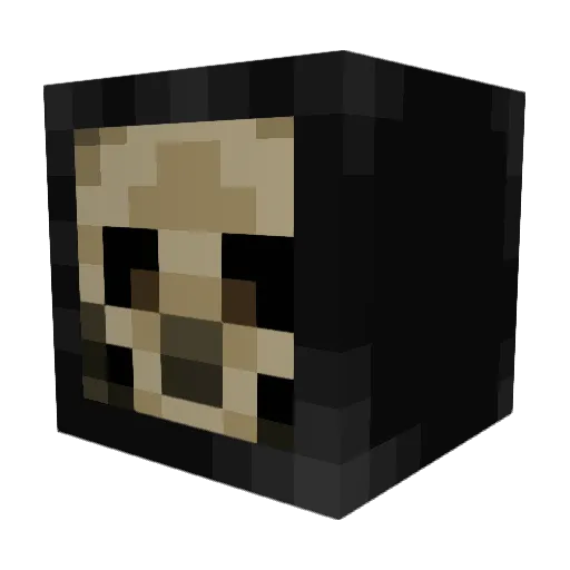 Death1ess Minecraft avatar head, 3D render