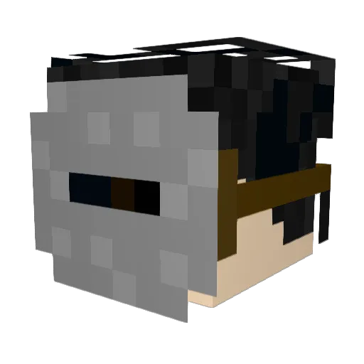 Death2k16 Minecraft avatar head, 3D render