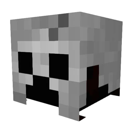 Death5 Minecraft avatar head, 3D render