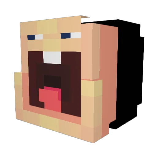 Death92 Minecraft avatar head, 3D render