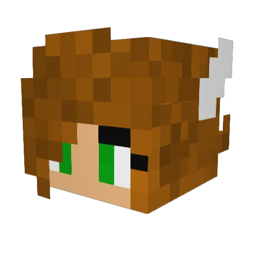 DeathAlicorn Minecraft avatar head, 3D render