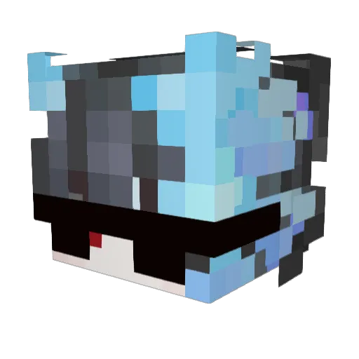 DeathAngel_Punch Minecraft avatar head, 3D render