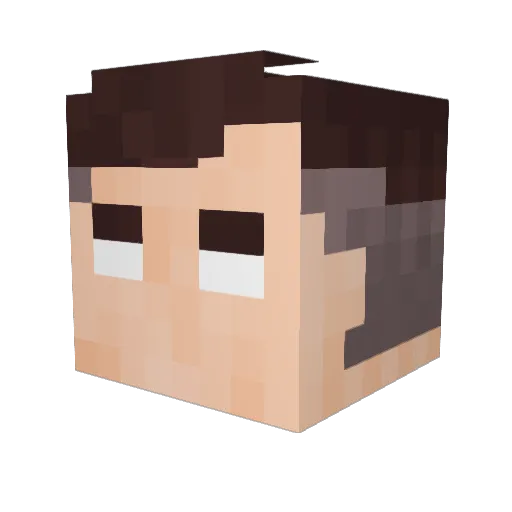 DeathBird Minecraft avatar head, 3D render