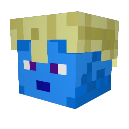 DeathBlade_19 Minecraft avatar head, 3D render