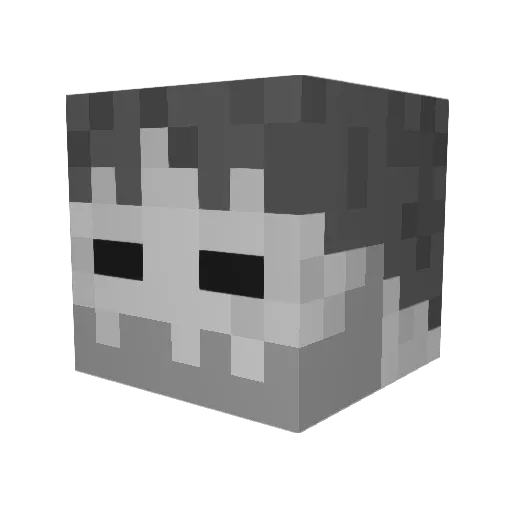 DeathBladz Minecraft avatar head, 3D render