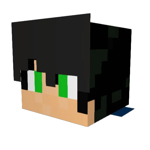 DeathByPhillip Minecraft avatar head, 3D render