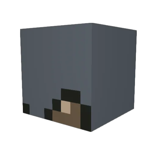 DeathCheataAlt Minecraft avatar head, 3D render