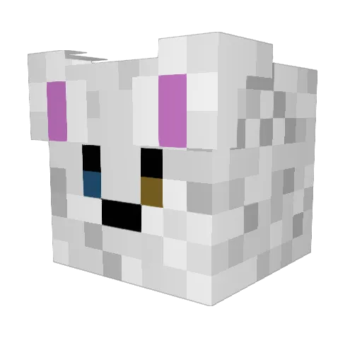 DeathCheeseV Minecraft avatar head, 3D render