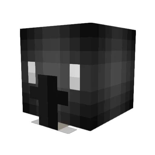 DeathCoMa Minecraft avatar head, 3D render