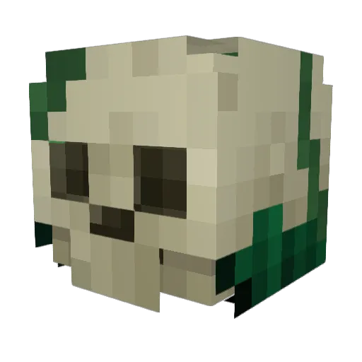 DeathCrafting Minecraft avatar head, 3D render