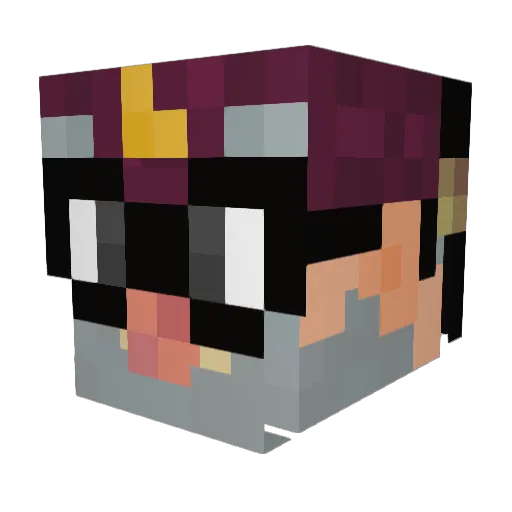 DeathDefier1012 Minecraft avatar head, 3D render