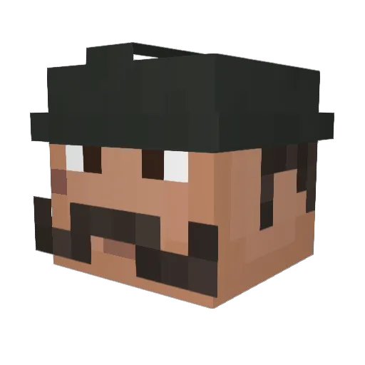 DeathEagle_ Minecraft avatar head, 3D render