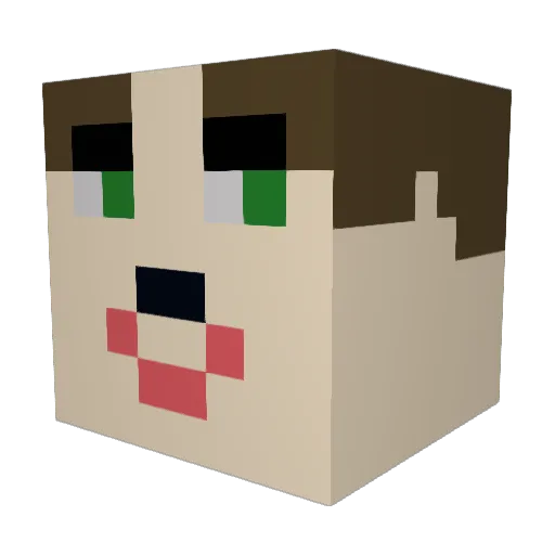 DeathEater122 Minecraft avatar head, 3D render