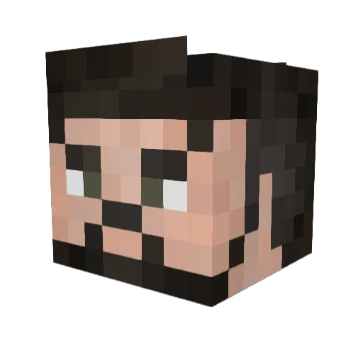 DeathFireRitzu Minecraft avatar head, 3D render