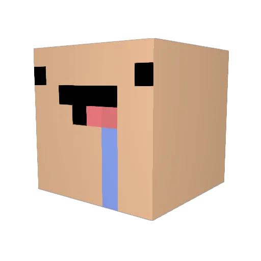 DeathGamer05 Minecraft avatar head, 3D render
