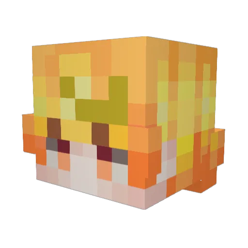 DeathHaze Minecraft avatar head, 3D render
