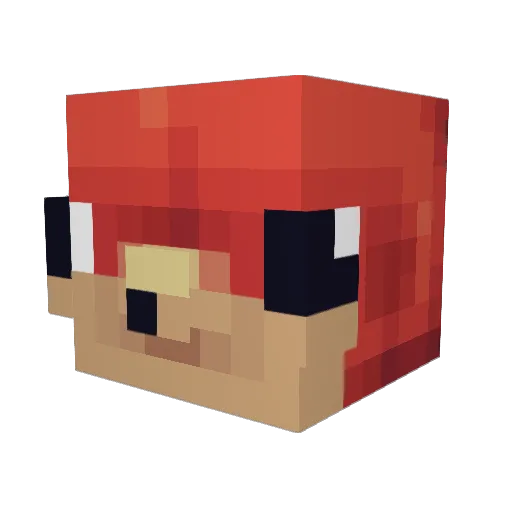 DeathLifeDragonn Minecraft avatar head, 3D render