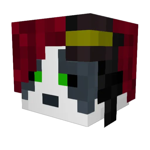 DeathMPrincess Minecraft avatar head, 3D render