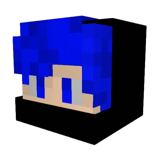 DeathManCZ Minecraft avatar head, 3D render