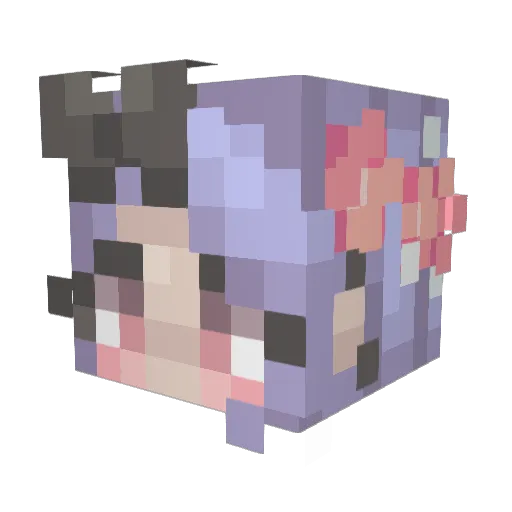 DeathMarch03 Minecraft avatar head, 3D render
