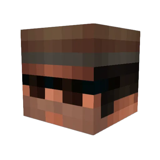DeathPieGamer Minecraft avatar head, 3D render