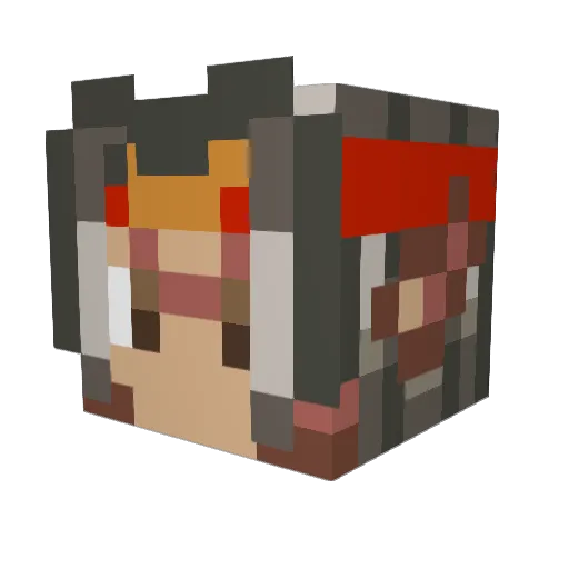 DeathPissarro Minecraft avatar head, 3D render
