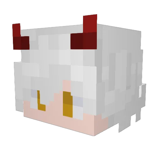 DeathRexy Minecraft avatar head, 3D render