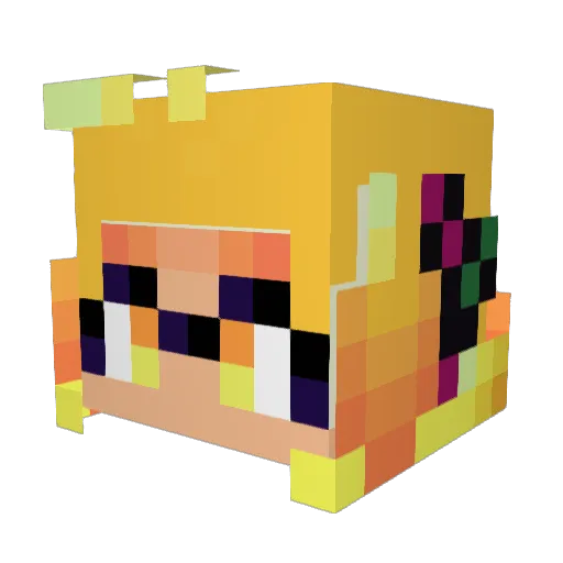 DeathRiddler Minecraft avatar head, 3D render
