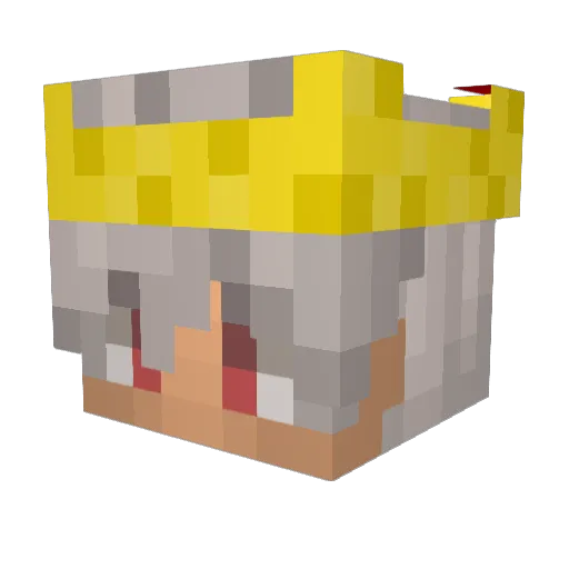 DeathScarf Minecraft avatar head, 3D render