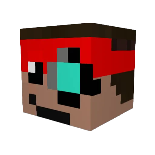 DeathSquad_ Minecraft avatar head, 3D render