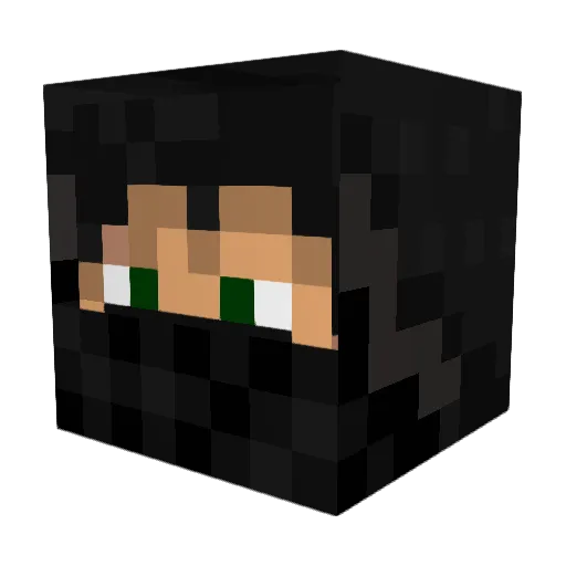 DeathStr0ke_ Minecraft avatar head, 3D render