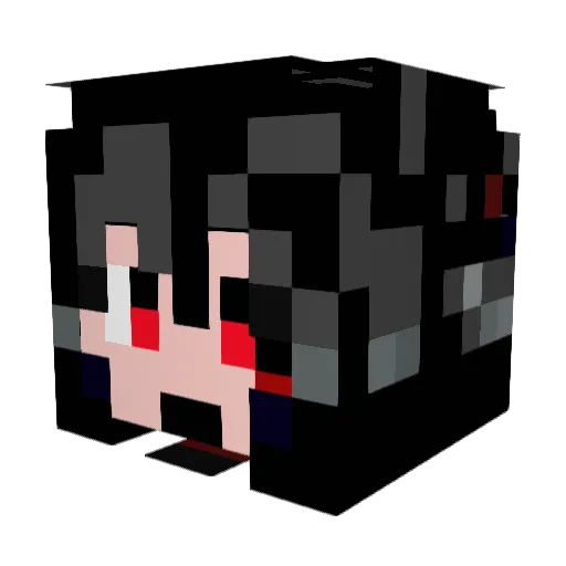 DeathTakKung Minecraft avatar head, 3D render
