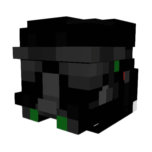 DeathTrooper_ Minecraft avatar head, 3D render