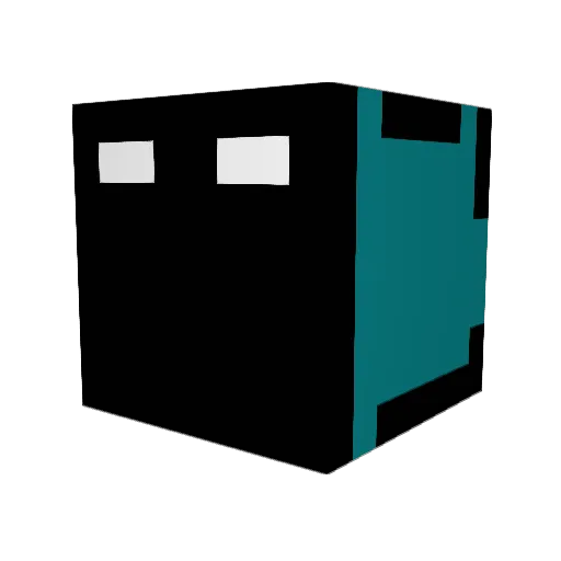 DeathWalker101 Minecraft avatar head, 3D render