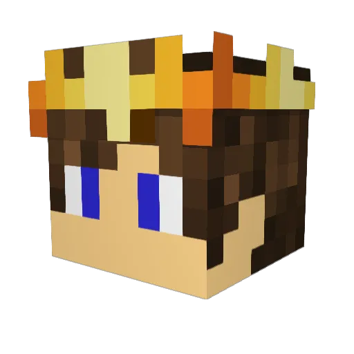 DeathWarriorTR Minecraft avatar head, 3D render