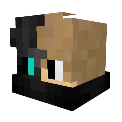 DeathWhisp68 Minecraft avatar head, 3D render