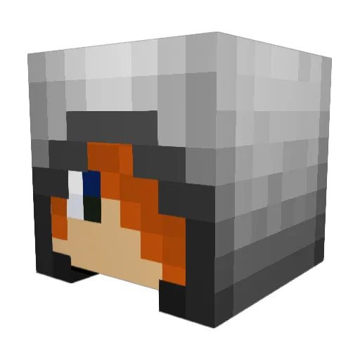 DeathWolf003 Minecraft avatar head, 3D render