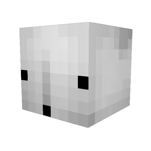 DeathZamboni Minecraft avatar head, 3D render