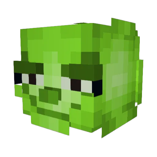 Death_ Minecraft avatar head, 3D render