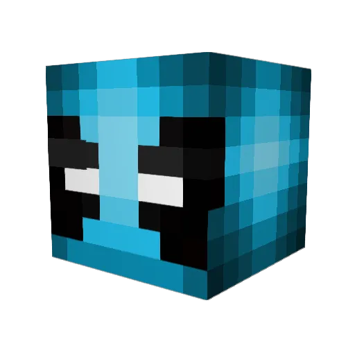 Death_Blue Minecraft avatar head, 3D render