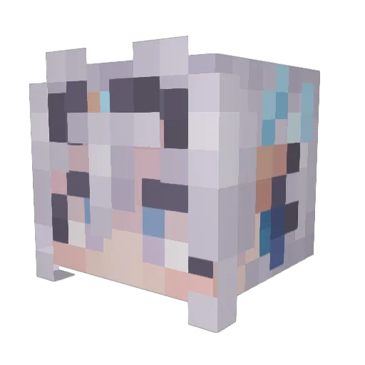 Death_Hime Minecraft avatar head, 3D render