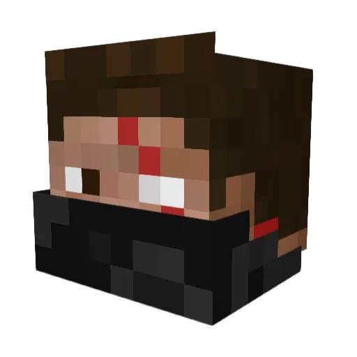 Death_Mirror Minecraft avatar head, 3D render