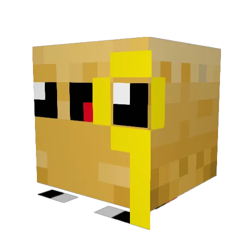 Death_fm_above Minecraft avatar head, 3D render