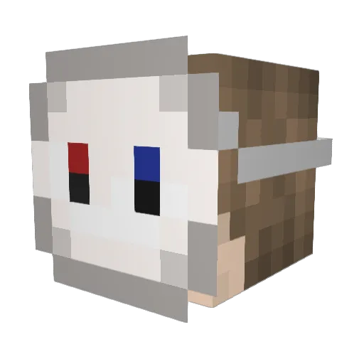 Deathbrand Minecraft avatar head, 3D render