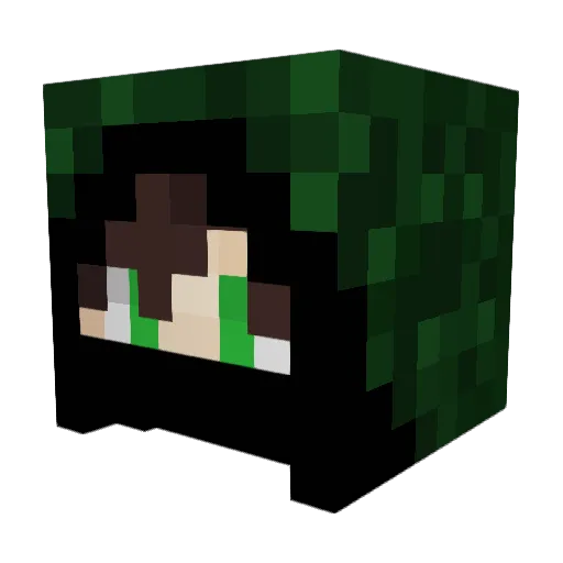 Deathbringer2020 Minecraft avatar head, 3D render