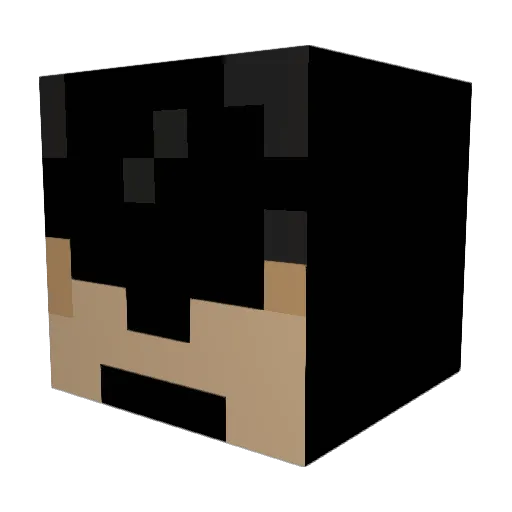 DeathbymikU Minecraft avatar head, 3D render