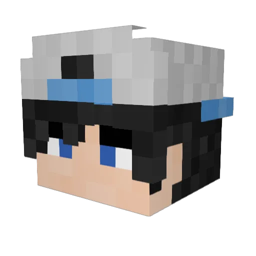 Deathcofi Minecraft avatar head, 3D render