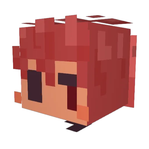 Deathcrow2008 Minecraft avatar head, 3D render